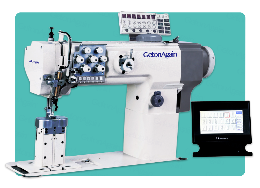 Program Controlled Post-Bed Double-Needle Rotary Needle Bar Compound Feed Sewing Machine GOA-550-1780B
