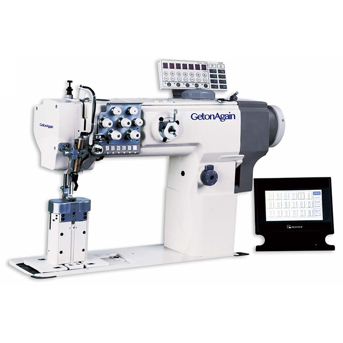 Program Controlled Post-Bed Double-Needle Rotary Needle Bar Compound Feed Sewing Machine GOA-550-1780B