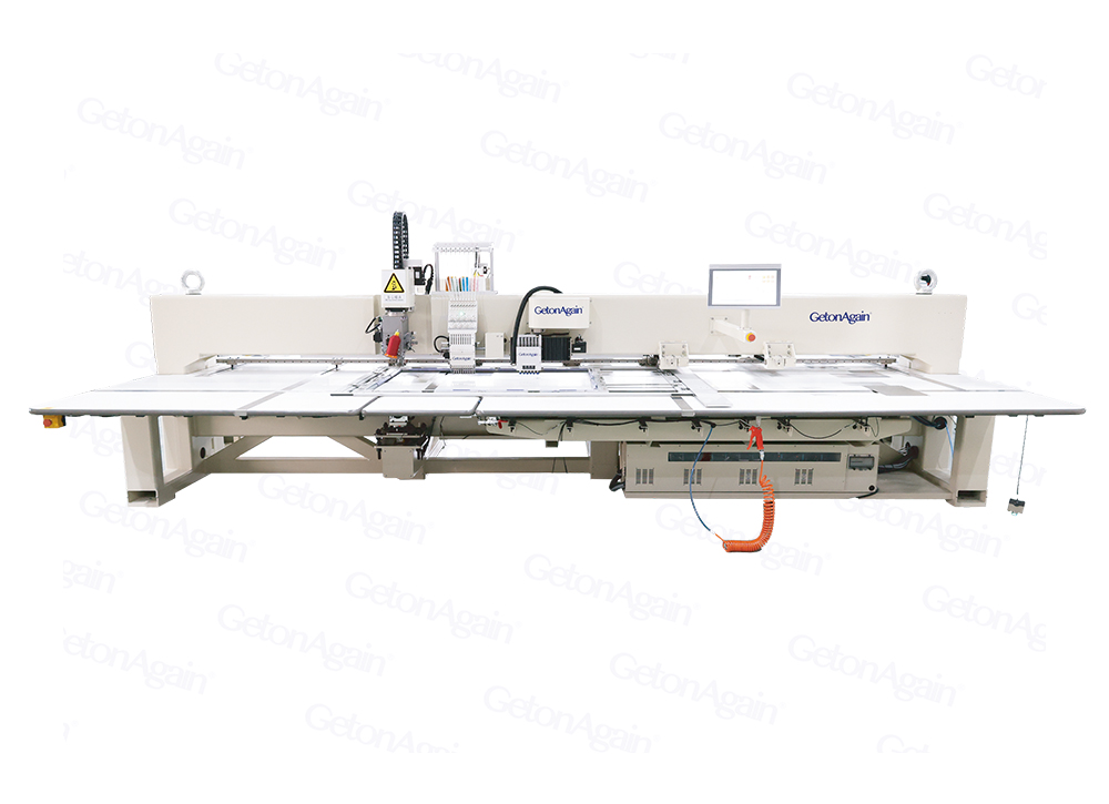 Fully Automatic Perforation (Round-hole)+Embroidery+ Sewing (Rotating Head) Machine