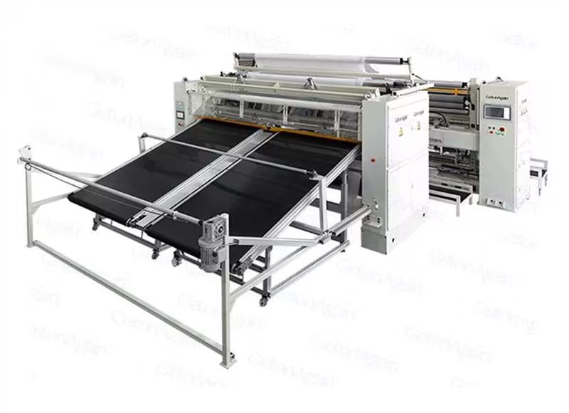 Computerized Multi-head Rotaryhook Quilting Machine (Model N)+ High Speed Universal Cutting Machine Production Line